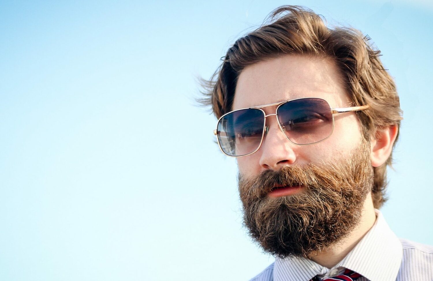 beard man with sunglasses